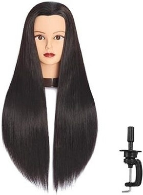 Lebene Mixed  Long  Mannequin Head Synthetic Fiber Hair Extension