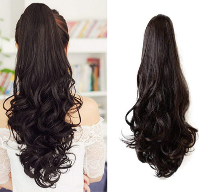 MEGARICH Step Cutting Plastic Clutcher Synthetic Straight-Curls Ponytail  Extension Hair Extension
