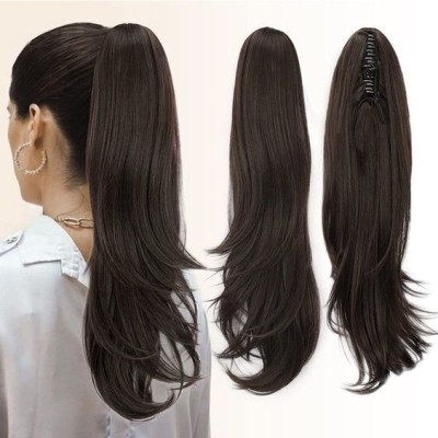 Getvock Wig Natural looking Scale Ponytail  Extension Full Head (24 inches) (Brown) Hair Extension