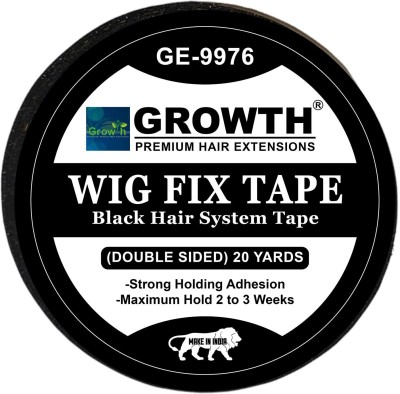 GROWTH Black  Wig Double Sided Tape for  Extension 1 inch*20 meter (pack of 1) Hair Extension