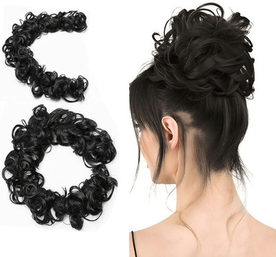 Lebene Quality Messy Frill  Extensions For Ponytail (Black) Hair Extension