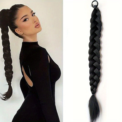 Chronex 1PCS 24Inch Seamless Synthetic Ponytail Extensions-Boxing Braids & Chignon Style Hair Extension