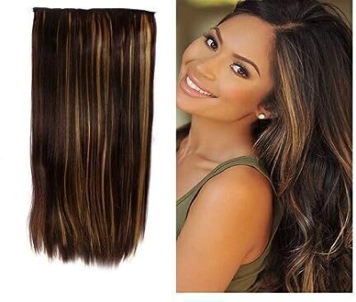 kerav straight long highlight hair for women 24 inch Hair Extension