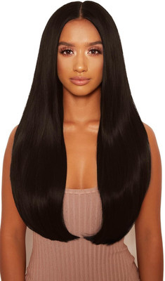 El Cabell Synthetic Straight 3/4 Full Head One Piece 5 Clips  Extension Hair Extension