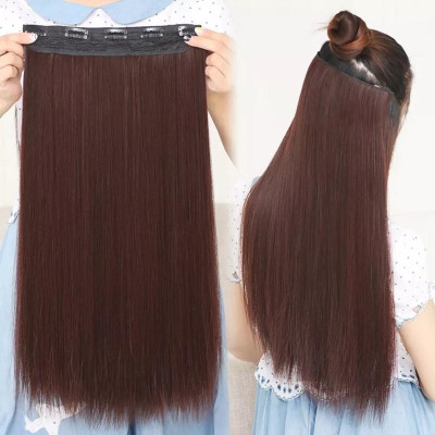 Views Beautiful Looks Stylish Dark Brown Straight 5 Clip In Hair Extension
