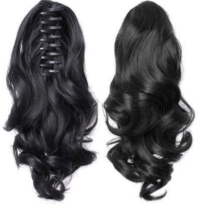 VAGHBHATT Black Claw Clip Ponytail  Extensions - Transform with Ease Hair Extension