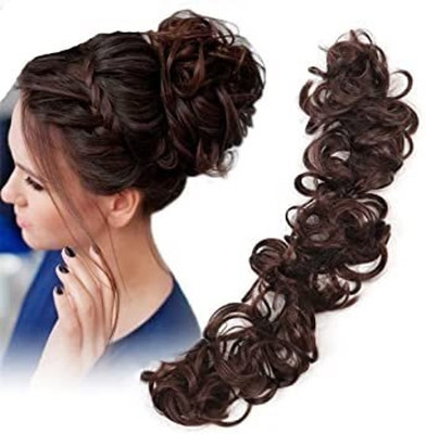 BeClassy Women Messy Long Frill For Ponytail And Juda Maker Elastic Stretchable-30 Inch Hair Extension