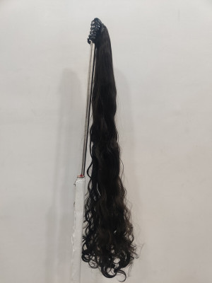 Rizi Brown Long Silky Wavy Curly  Extension Clutcher based Stylis99h Hair Extension