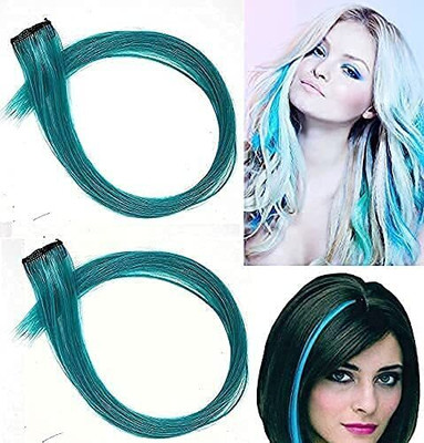 Views Straight  Streak Extension Coloured Highlighter Hair Extension
