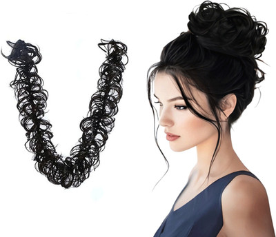 D-DIVINE Long  Frill Multi Purpose Bride Casual  (Natural Black), 50 Grams Hair Extension