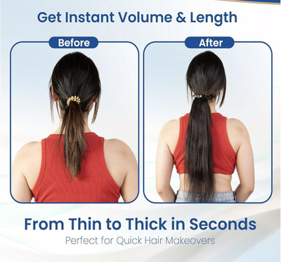 kerav Flat clip pony hair extension for woman Hair Extension