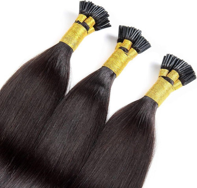 Hairvana I-Tip BLACK 14 INCH Straight Extensions 50 Strands Hair Extension