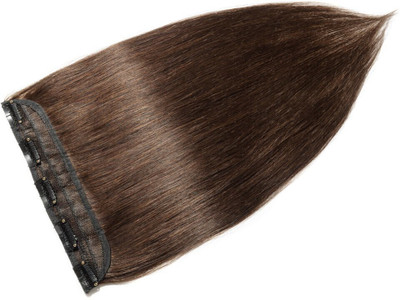 TRESS Beautiful Look Brown Straight 5 Clip In Hair Extension