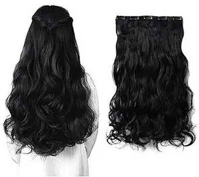 TRESS Beautiful Looks Premium Quality Wavy 5 Clip In Hair Extension
