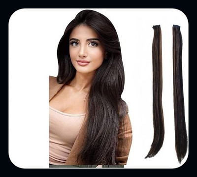 Hamsri 2 Pcs Single Clip Mixed Side Covers Up Patch  Extension-N Hair Extension