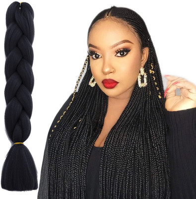 Ritzkart Jumbo Braid Black 24 Inch Ombre Braiding  Extensions for Women Hair Extension