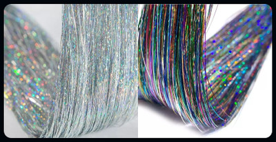 Hamsri 47 Inch Tinsel|Glitter|Highlight  Extensions For Women/Girls Braid (Combo)-N Hair Extension