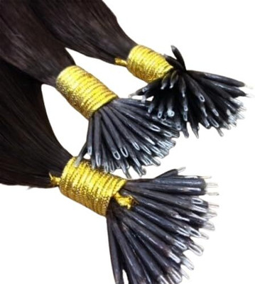 SHIVA I-Tip BROWN 20 INCH Straight Extensions 50 Strands Hair Extension