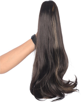 A B S Wavy Highlighted Ponytail Extension with Claw Clutcher Hair Extension