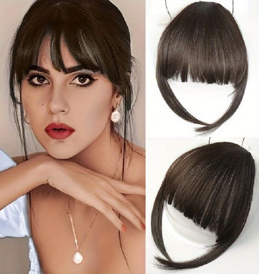 D-DIVINE Clip in Bangs- Fake Bangs Synthetic  Bangs Extensions Wispy Bangs Hair Extension