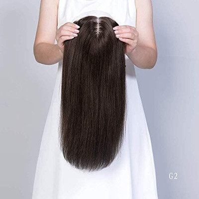 Views Synthetic Silk Base Crown 3 Clip In  Toppers Brown Hair Extension