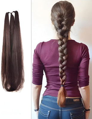 Blushia Nice Look Paranda Choti Colour 26 inch Instant Ready, (1 unit) Brown Hair Extension