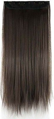 CRIBE 5 Clip based Straight Brown Colour 24 inches Hair Extension