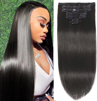 VIVIAN Clip in  Extensions Real Synthetic  Remy Synthetic  Clip Hair Extension