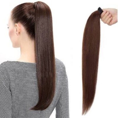 D-DIVINE Wig Natural looking Scale Ponytail  Extension Full Head Long Brown Hair Extension