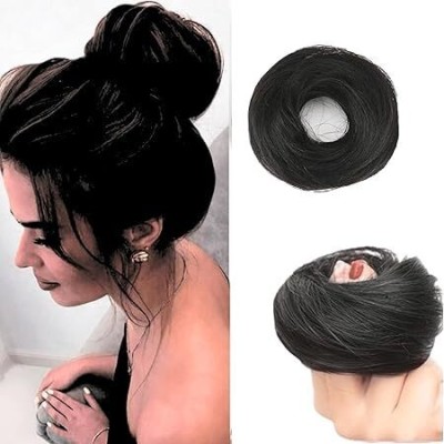 Ultra Hold Messy Bun | Clip on  Assesories Natural Black For Women Hair Extension