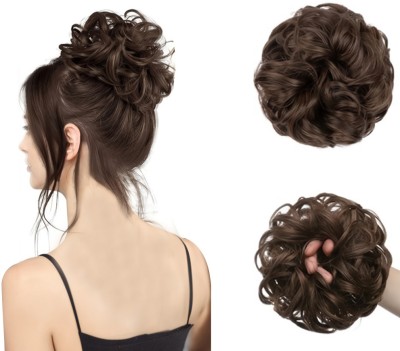 VIVIAN (Brown, Pack of 1) Messy Bun  Piece Synthetic  Extension Hair Extension