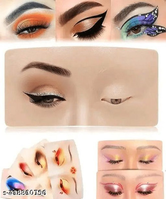 sindhwani makeovers Eye Makeup Practice Face Board Mannequin,Silicon Eye practice dummy Hair Extension