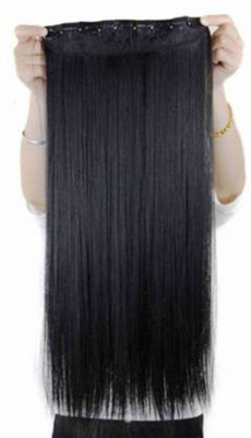 Views Soft Synthetic Black Clip in Hair Extension