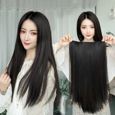 HAVEREAM stylish soft silky straight black hair extension Hair Extension