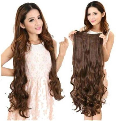 VIVIAN Beautiful Brown Wavy 5 Clip In Hair Extension