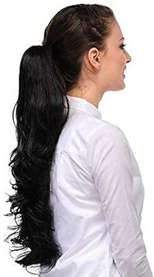 Getvock Curly black soft synthetic long clutcher ponytail Hair Extension