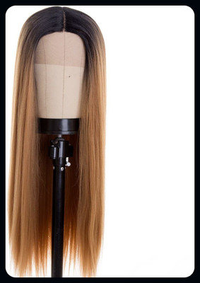 Hamsri Straight Ombre Honey Blonde  Wig/  Extension for Women Middle Part-N Hair Extension