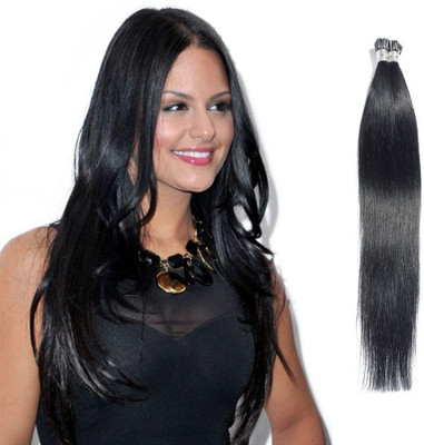 Shiv I-Tip BROWN 14 INCH Straight Extensions 50 Strands Hair Extension