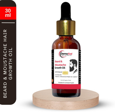DermaXcel Beard Growth Oil | Thicker, Stronger & Healthier Beard with Natural Formula Hair Oil(30 ml)