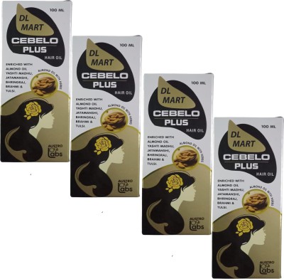 DL MART CEBELO PLUS HAIR OIL FOR HAIR GROWTH ( PACK OF 4 ) Hair Oil(400 ml)