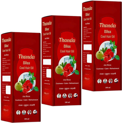 DOOMSDAY THANDA BILLSS COOL HAIR OIL FOR COOLNES & HEALTHY HAIRS PACK OF 100ml x 3 Hair Oil(300 ml)