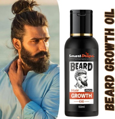 smartdrops Beard Oil For Beard Hair Growth and Moustache for Men Hair Oil(50 ml)