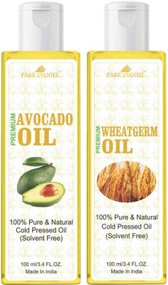 PARK DANIEL Pure Cold Pressed Avocado oil and Wheatgerm oil Combo pack of 2 bottles of 100 ml(200 ml) Hair Oil(200 ml)