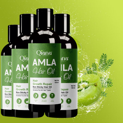 Qiana Amla Hair Oil – Deep Nourishment for Long, Strong Hair - Pack of 4 Hair Oil(100 ml)