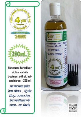 4 YOU ANTI LICE TREATMET OIL 200ML Hair Oil(200 ml)