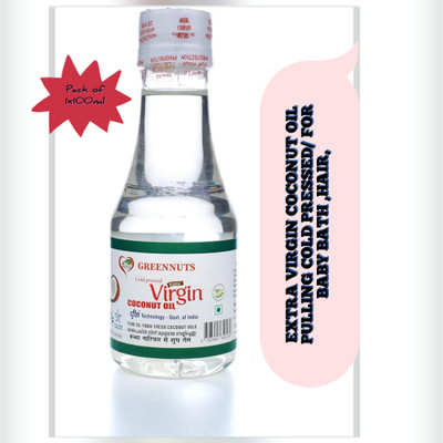 GREENNUT Extra Virgin Coconut Oil (Cold Pressed) Pack of 1 Hair Oil(100 ml)