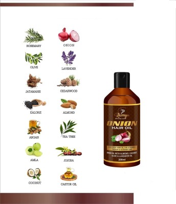 AARADHYAM BHAVNAGAR Onion Hair Oil For Hair Growth And Hair Fall Control Multi Vitamins Hair Oil(200 ml)