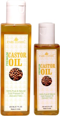 PARK DANIEL Premium Cold Pressed Castor Oil Combo Set(200 ml+100 ml)Bottles Hair Oil(300 g)