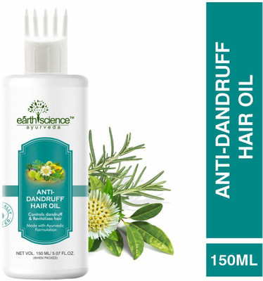 Earth Science Ayurveda Anti Dandruff Hair Oil enriched -No Mineral Oil, Silicones  Hair Oil(15 ml)