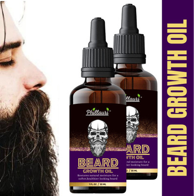 Phillauri Beard oil For Smooths Texture|| Protects From Elements||(pack of 2) Hair Oil(60 ml)